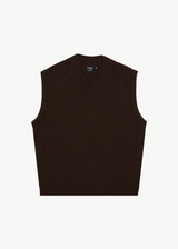Afends Mens Gothic - Knit Vest - Coffee - Afends mens gothic   knit vest   coffee 