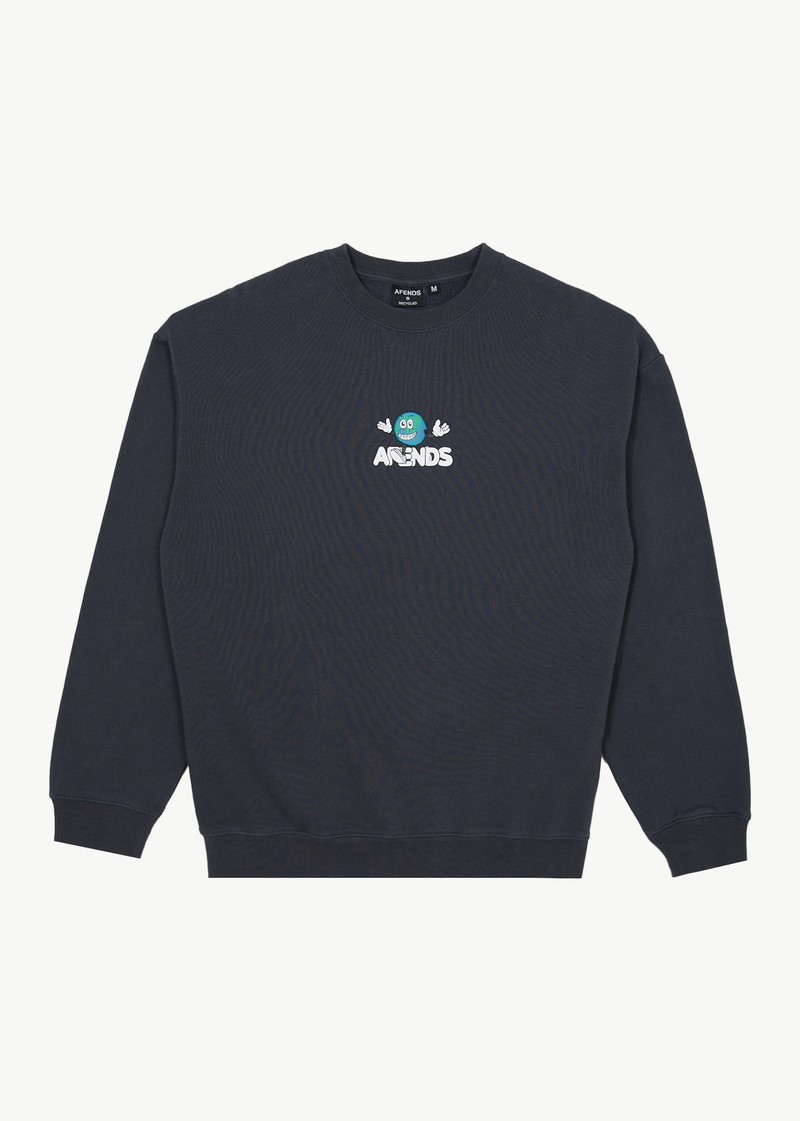 Afends Mens Hometown - Crew Neck - Charcoal