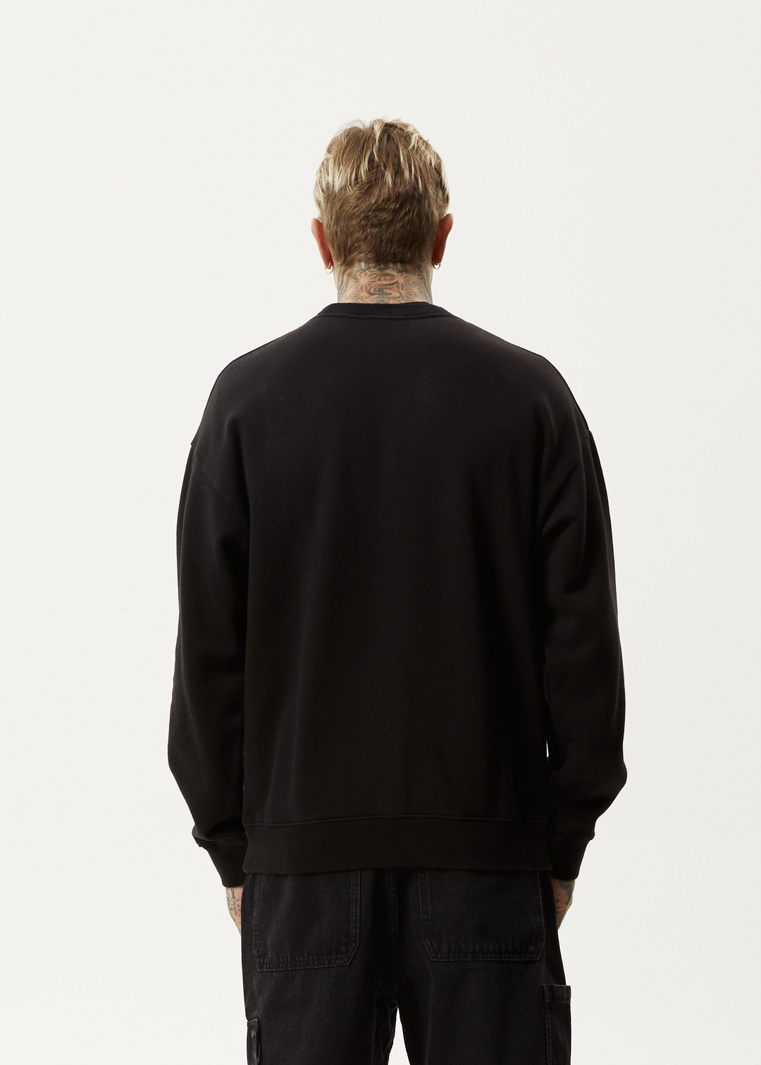 AFENDS Mens Questions - Crew Neck - Black 