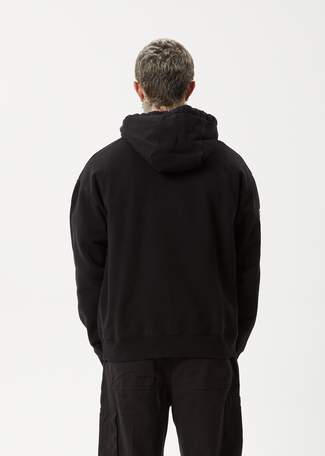 AFENDS Mens Gothic - Pull On Hood - Black 