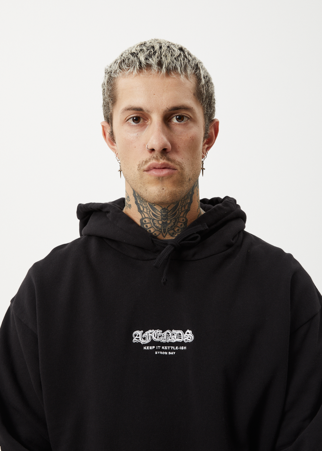 AFENDS Mens Gothic - Pull On Hood - Black 