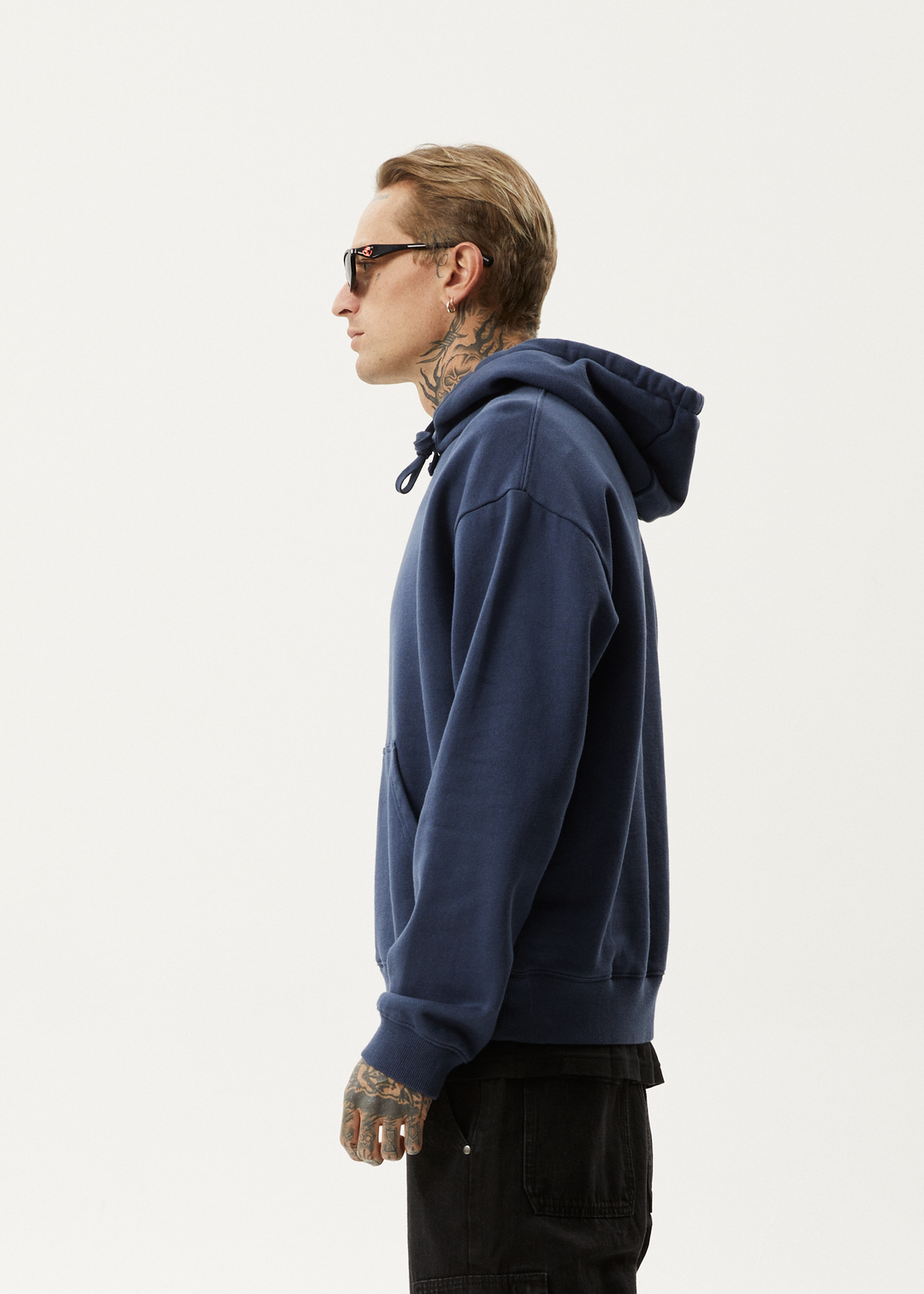 AFENDS Mens Let It Grow - Pull On Hood - Navy 