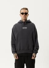 Afends Mens Questions - Pull On Hood - Charcoal - Afends mens questions   pull on hood   charcoal 