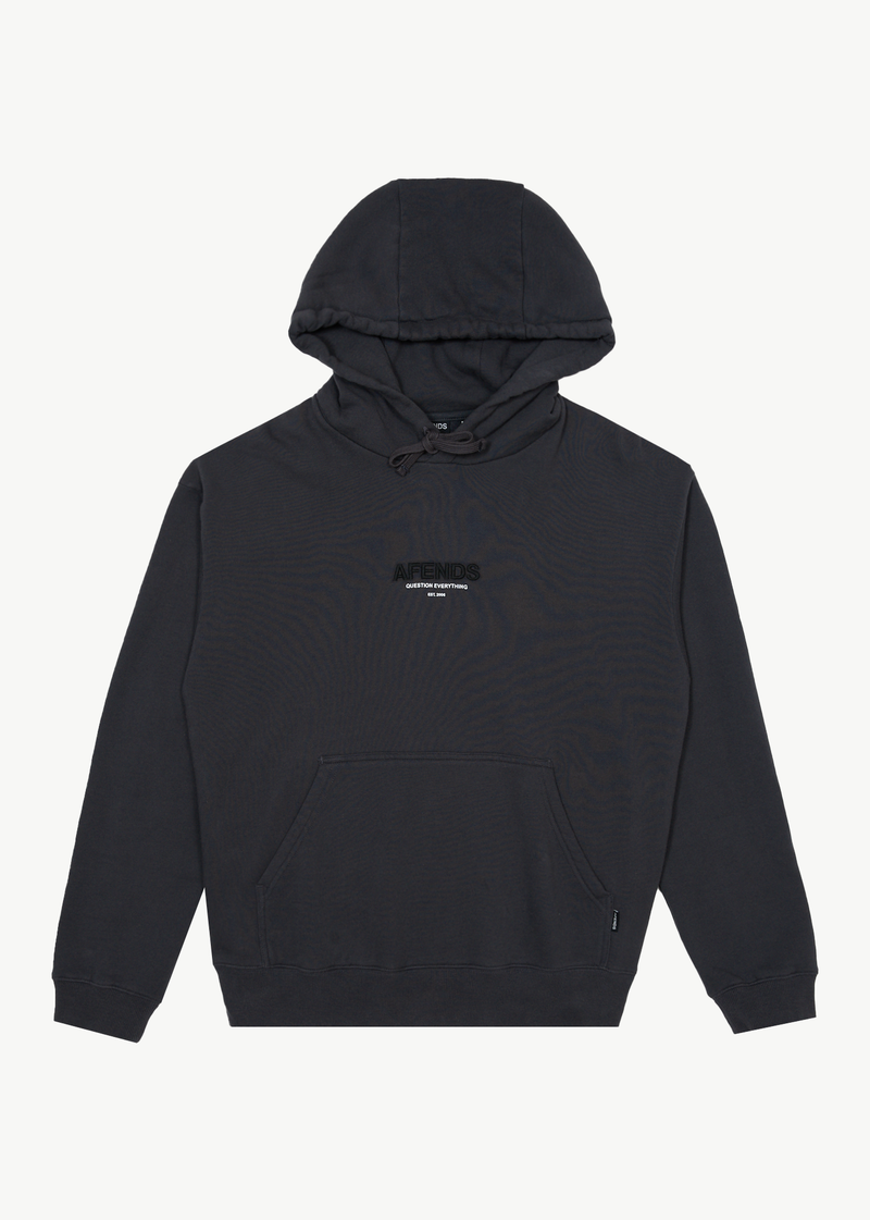 Afends Mens Vinyl - Pull On Hood - Charcoal