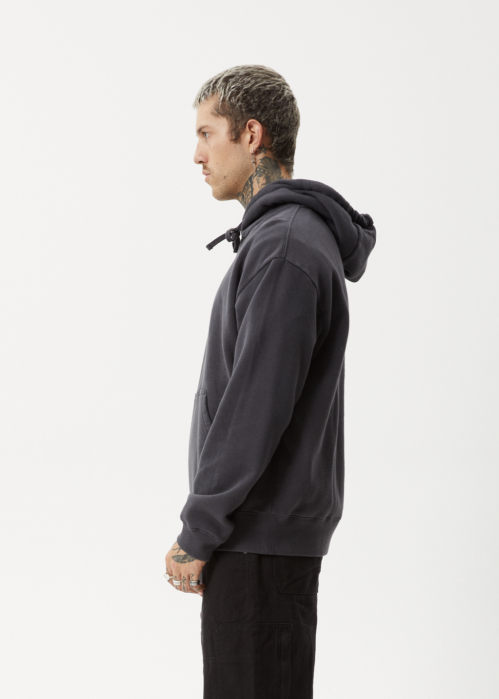 AFENDS Mens Vinyl - Hoodie - Charcoal