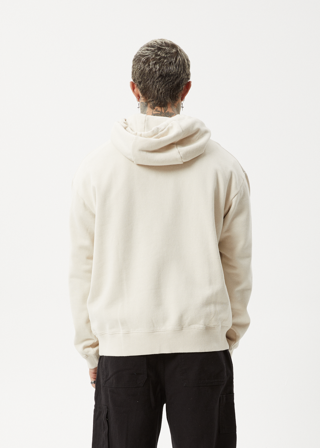 AFENDS Mens Vinyl - Pull On Hood - Moonbeam 