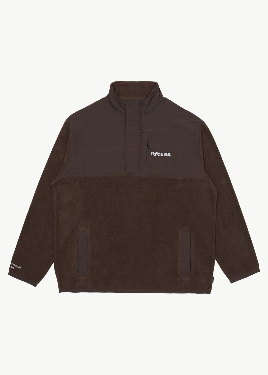 AFENDS Mens Gothic - Fleece Pullover - Coffee 