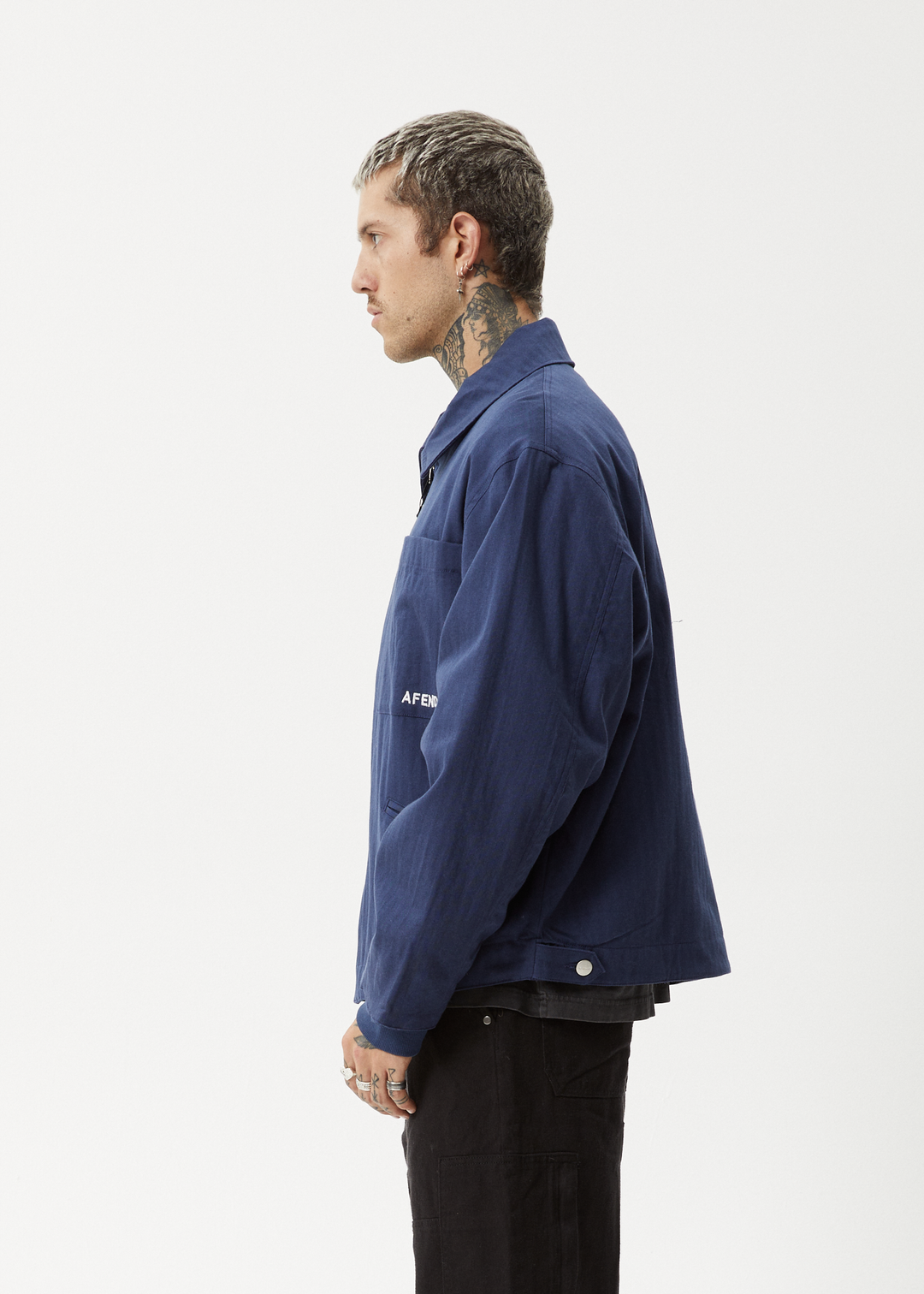 AFENDS Mens Oracle - Carpenter Jacket - Navy 