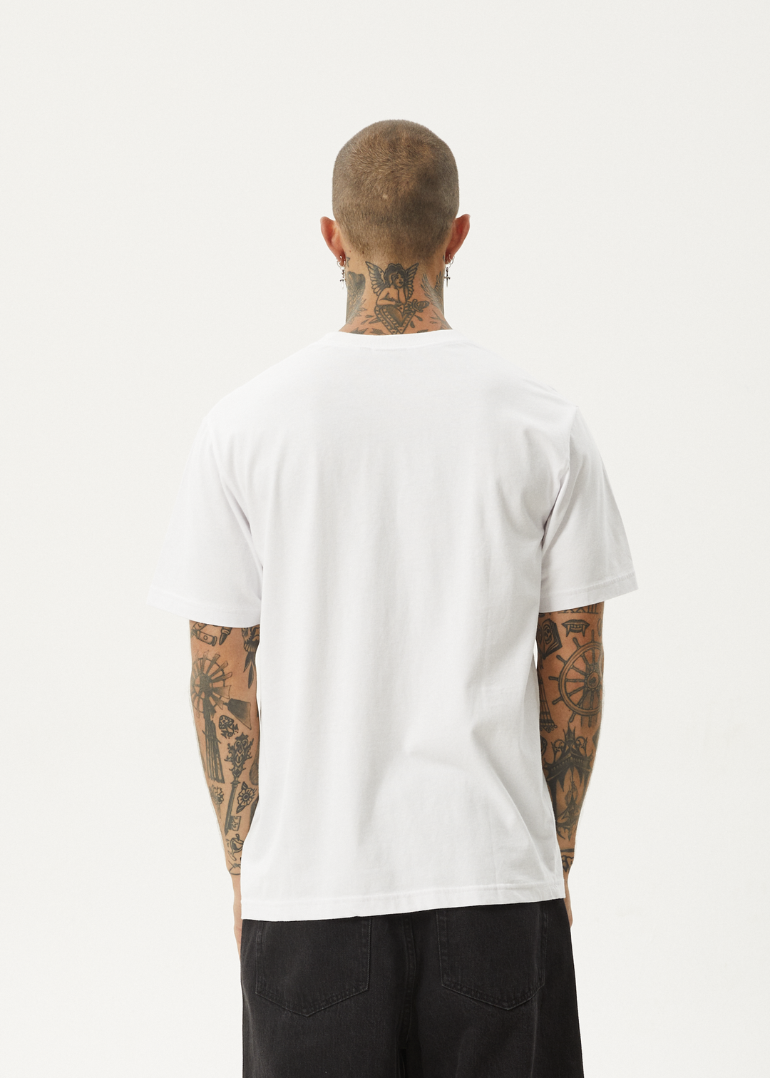 AFENDS Mens Times Up - Retro Fit Tee - White 