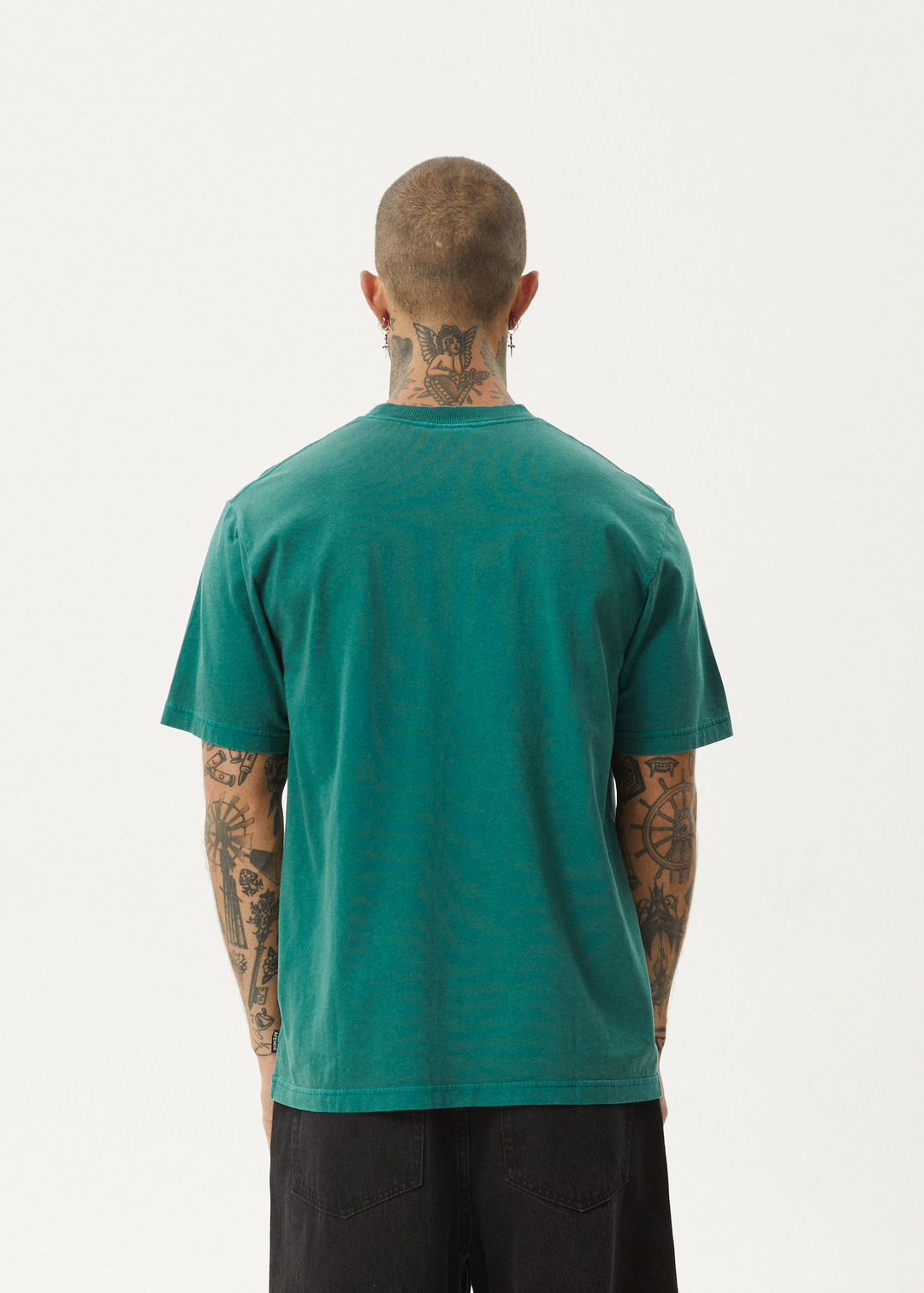 AFENDS Mens Gello - Retro Fit Tee - Washed Pine 