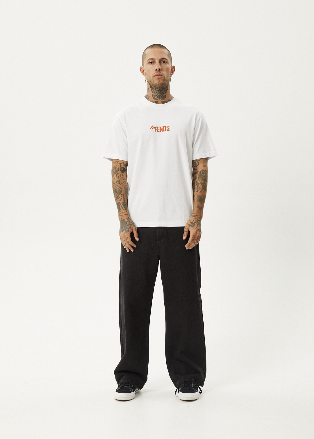 AFENDS Mens Dosed - Retro Fit Tee - White 