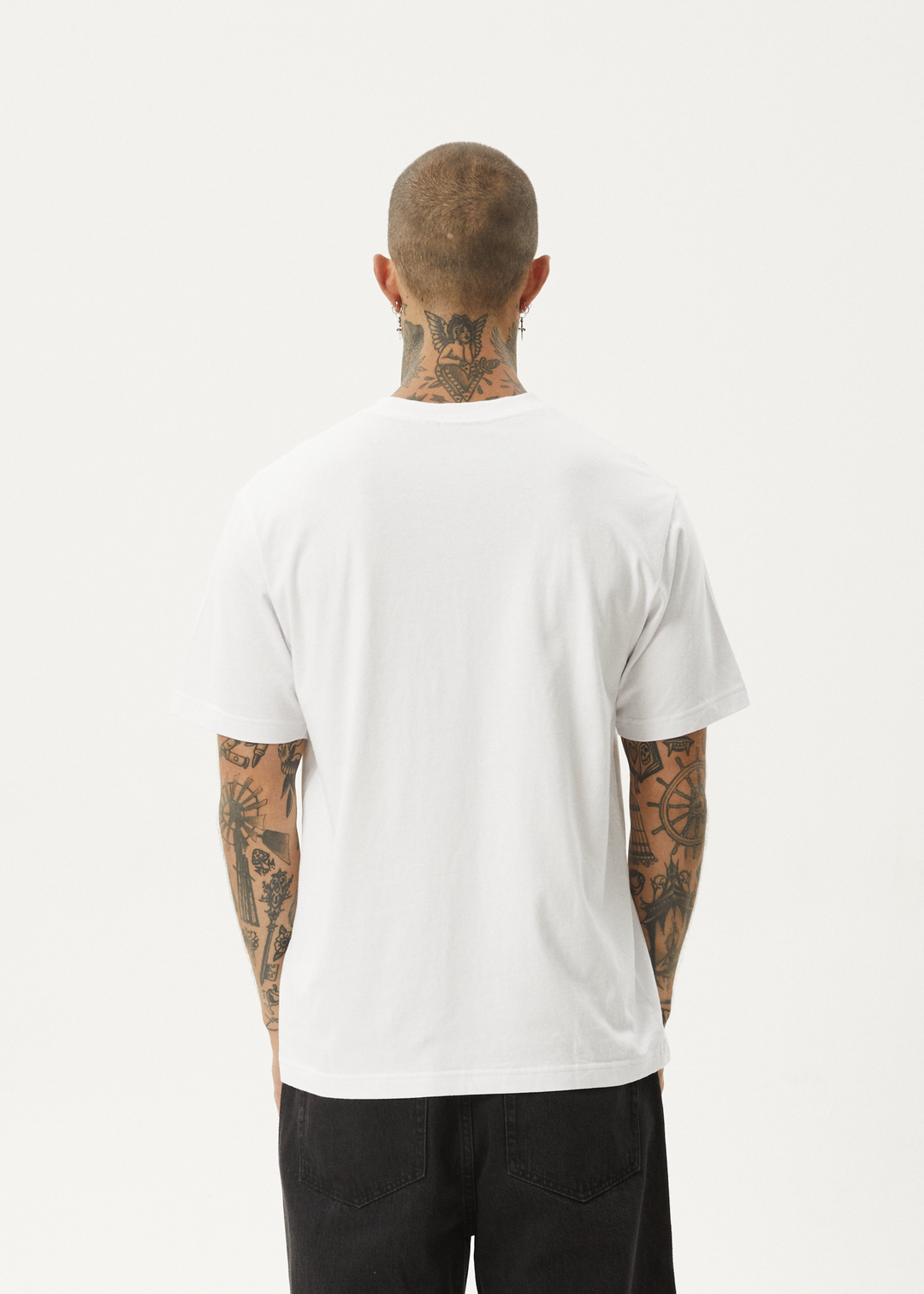 AFENDS Mens Dosed - Retro Fit Tee - White 