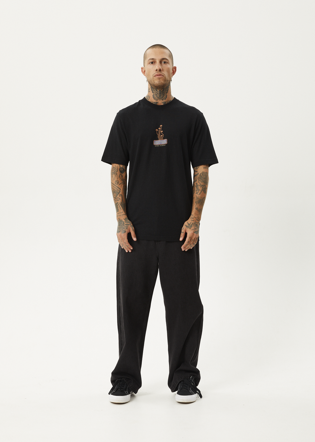 AFENDS Mens Fruiting - Retro Fit Tee - Black 