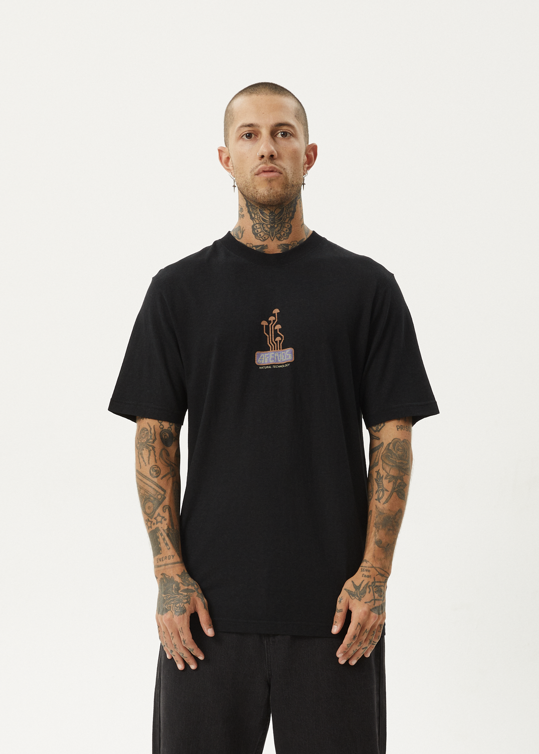 AFENDS Mens Fruiting - Retro Fit Tee - Black 