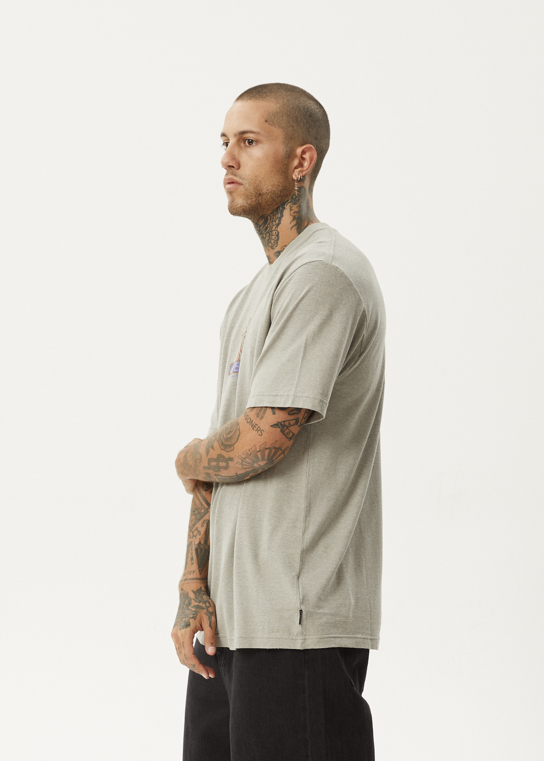 AFENDS Mens Fruiting - Retro Fit Tee - Olive 