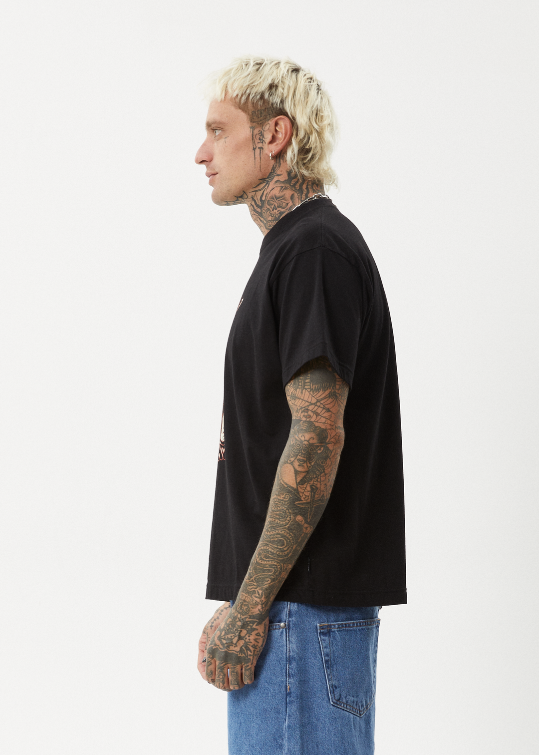 AFENDS Mens Regrowth - Boxy Fit Tee - Black 