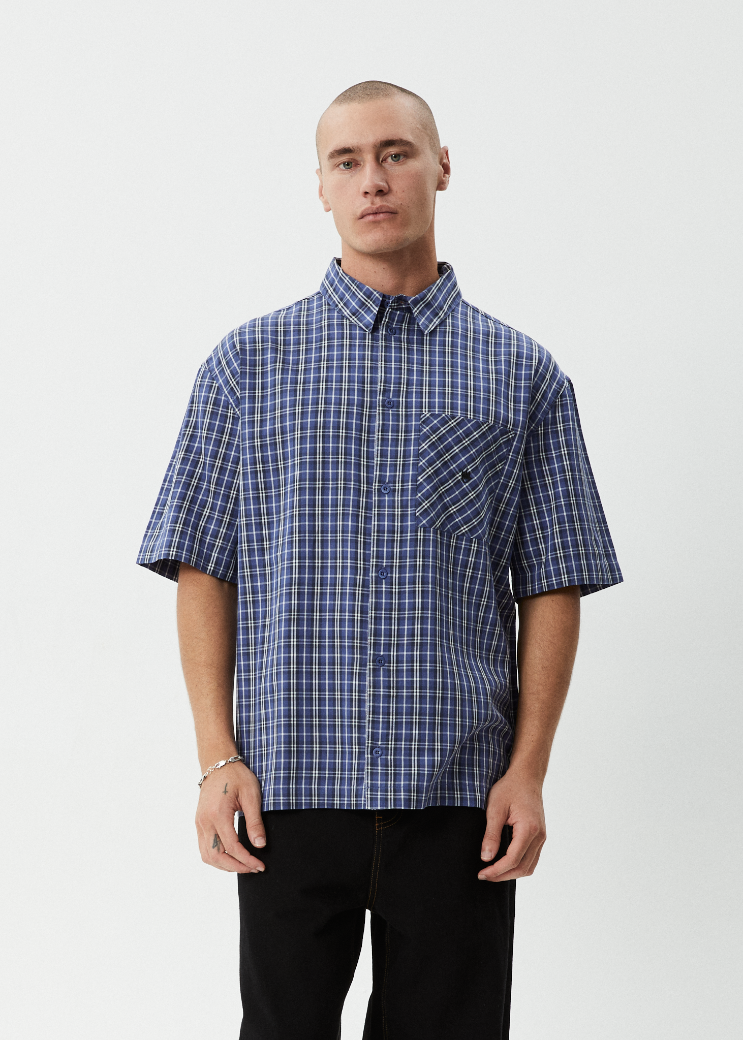 AFENDS Mens Shipwreck - Short Sleeve Shirt - Marlin