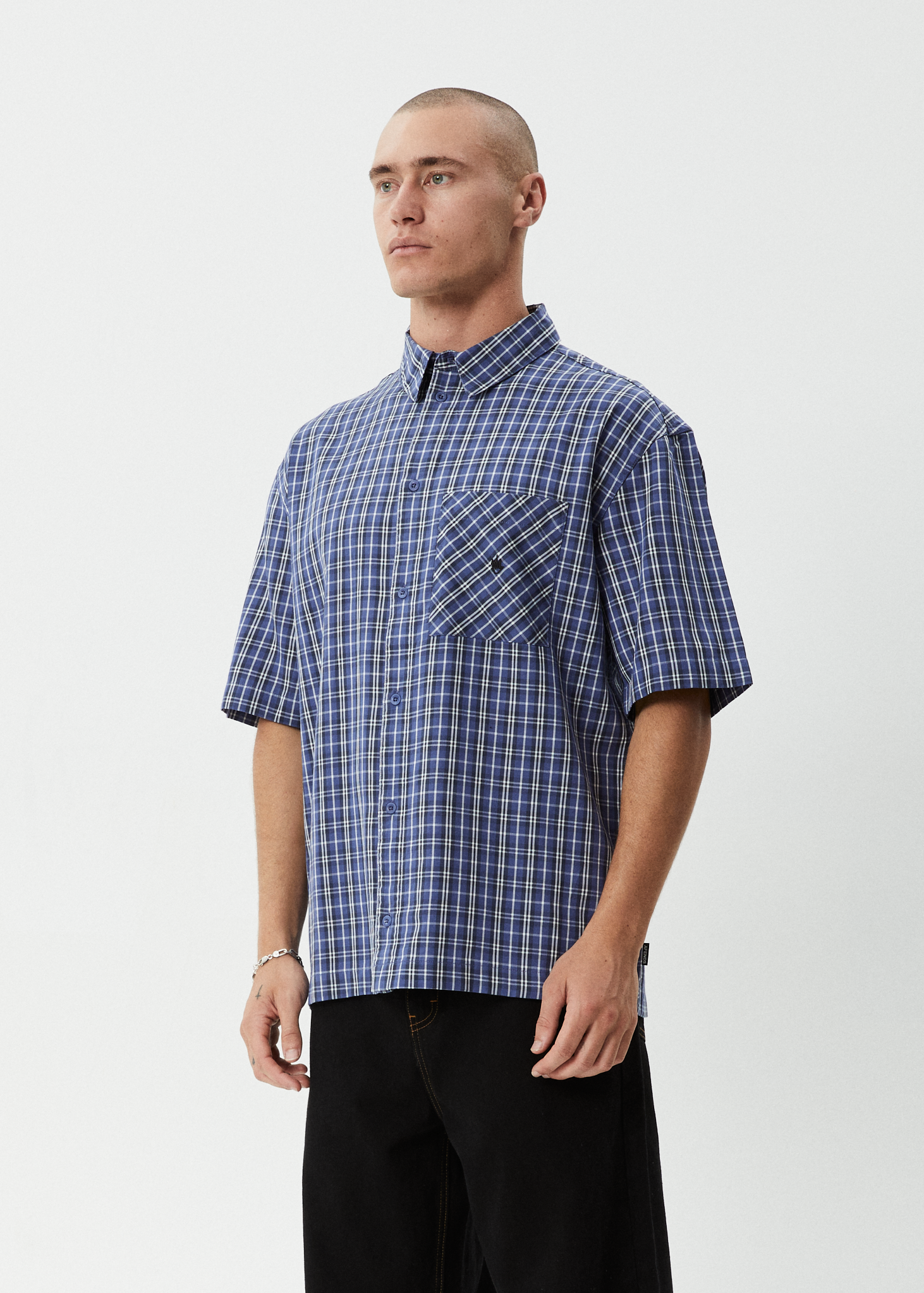 AFENDS Mens Shipwreck - Short Sleeve Shirt - Marlin