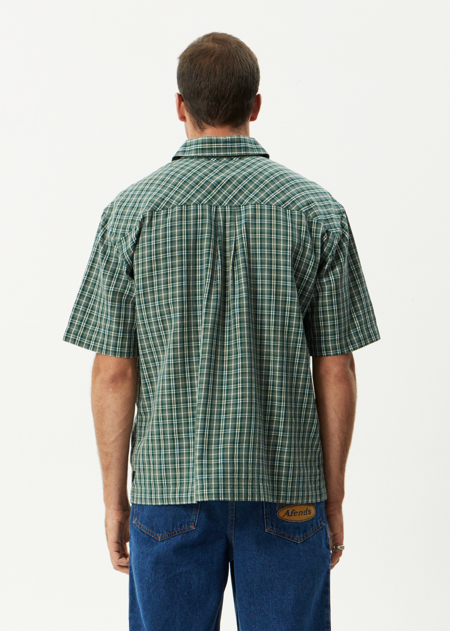 AFENDS Mens Shipwreck - Short Sleeve Shirt - Pine