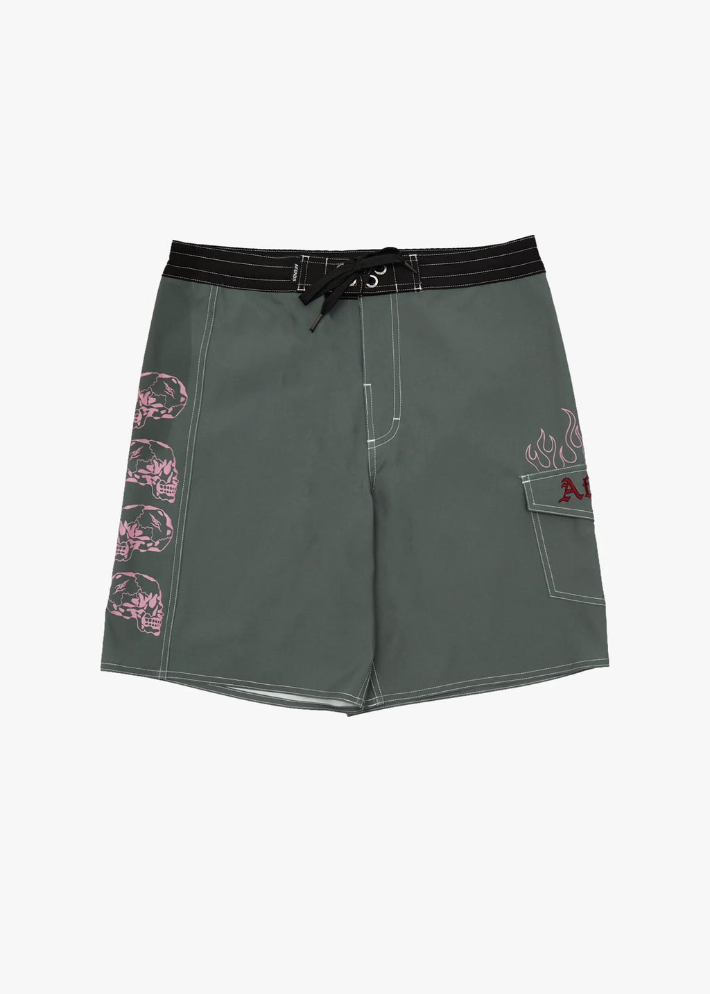 AFENDS Mens Temporal - Surf Related V2 Boardshort 18" - Sycamore