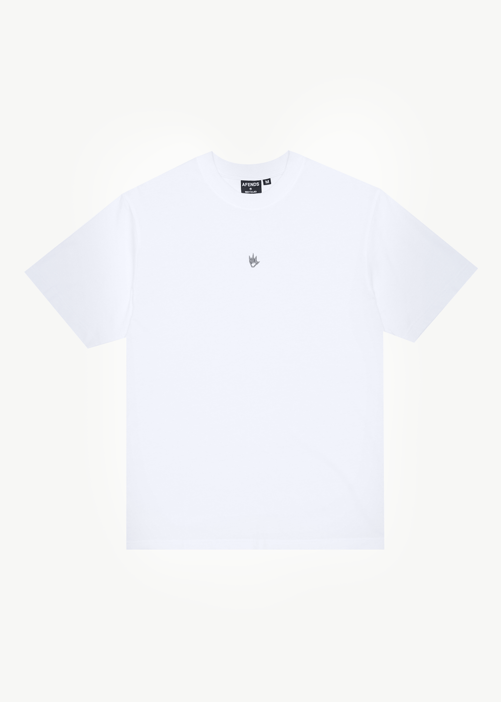 AFENDS Mens Flame - Retro Tee - White / Blue