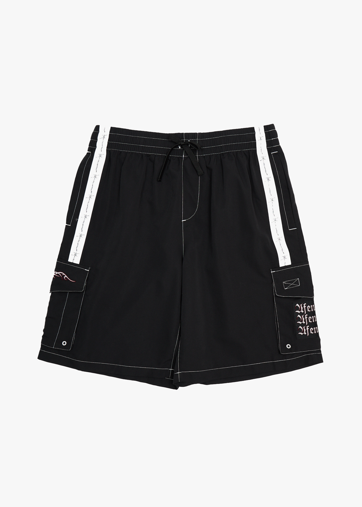 AFENDS Mens Moments - Cargo Short 21" - Black