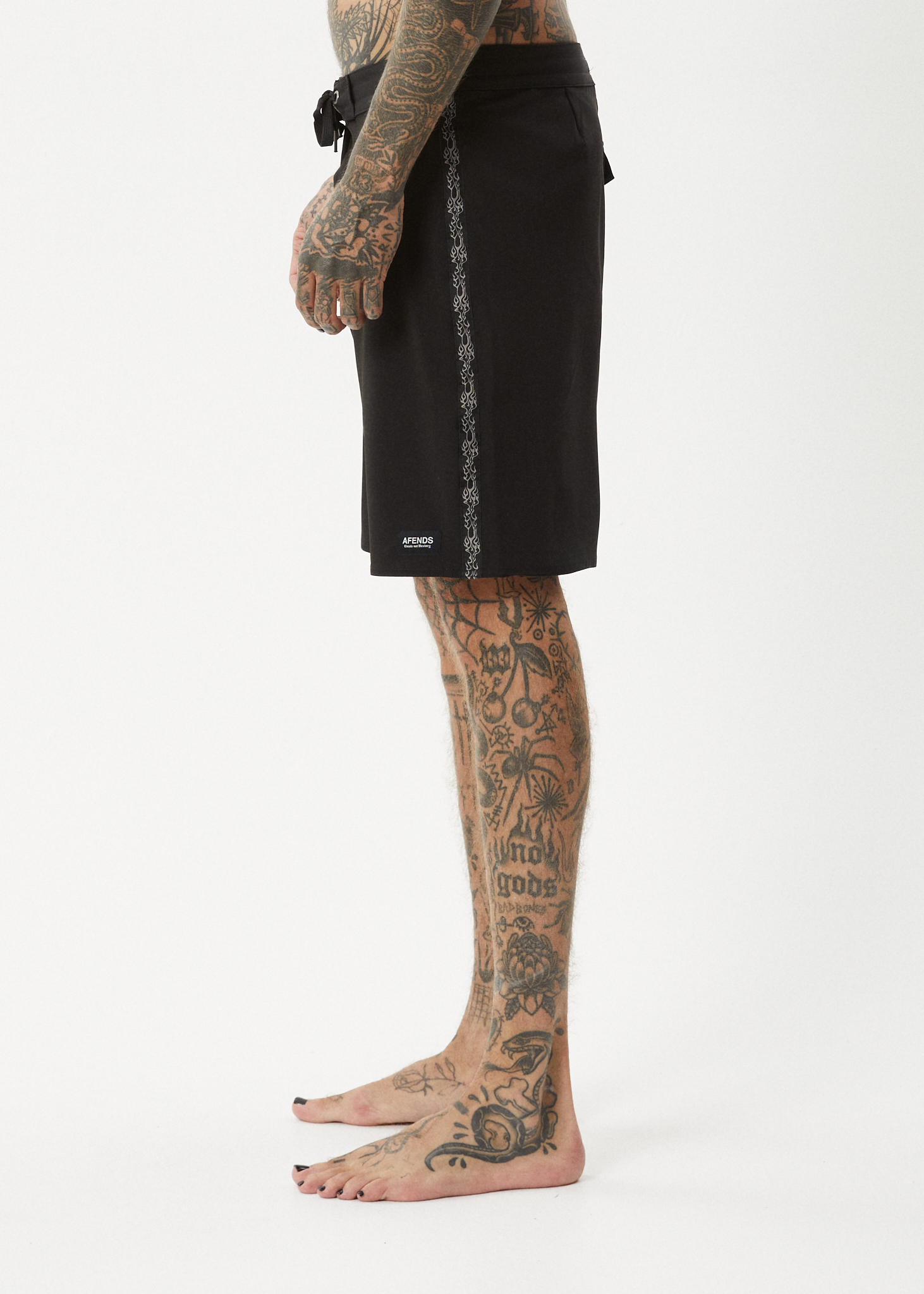 AFENDS Mens Bound - Surf Related Boardshort 20" - Black