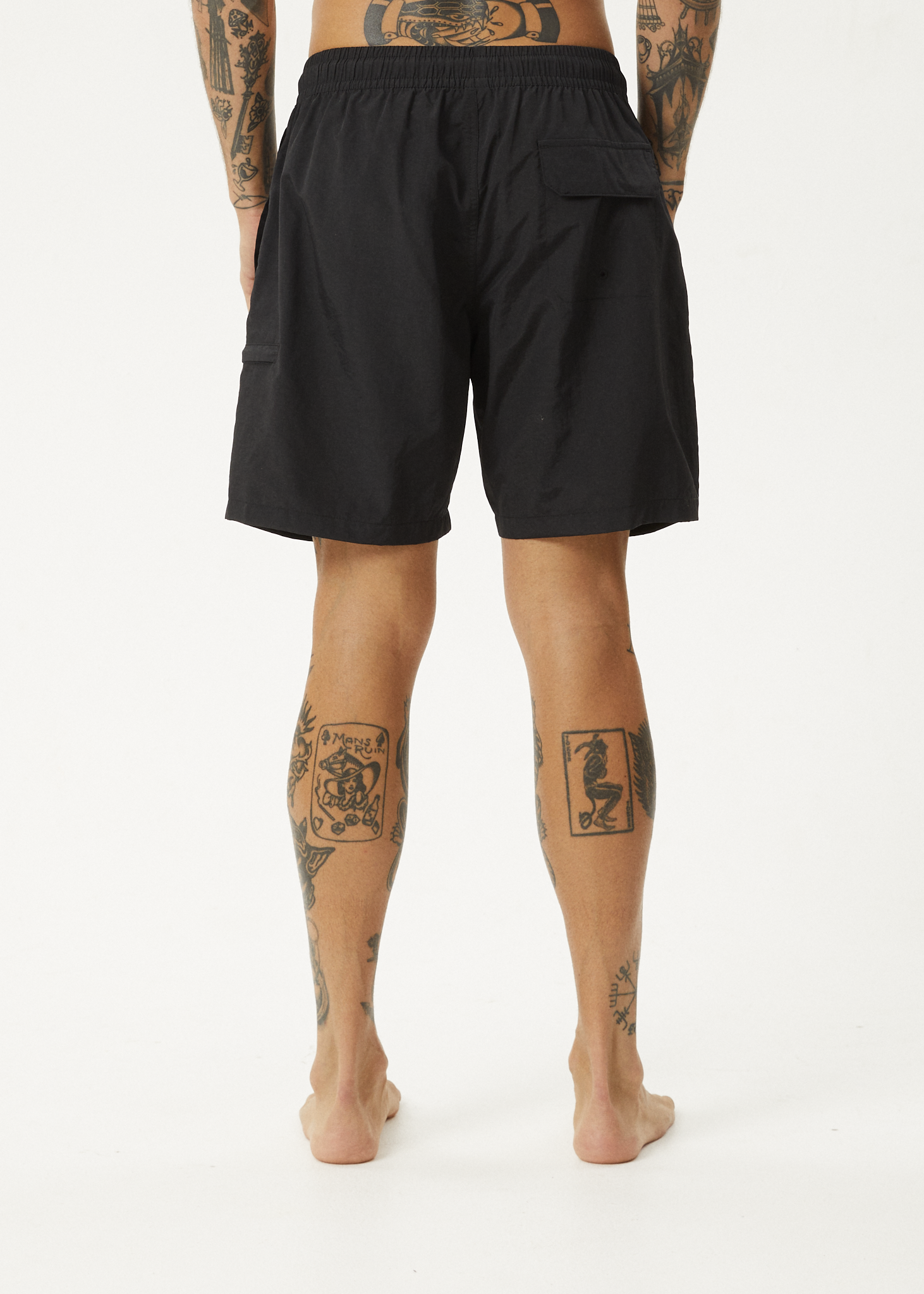 AFENDS Mens Fruiting - Baywatch Swim Short 18" - Black