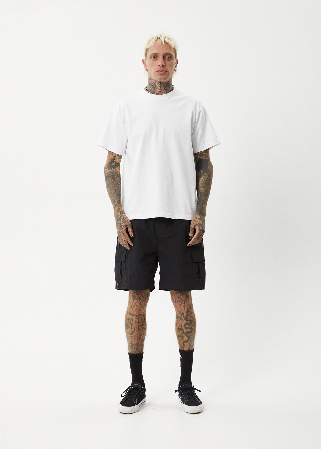 AFENDS Mens Bound - Cargo Short 20 Inch - Black 