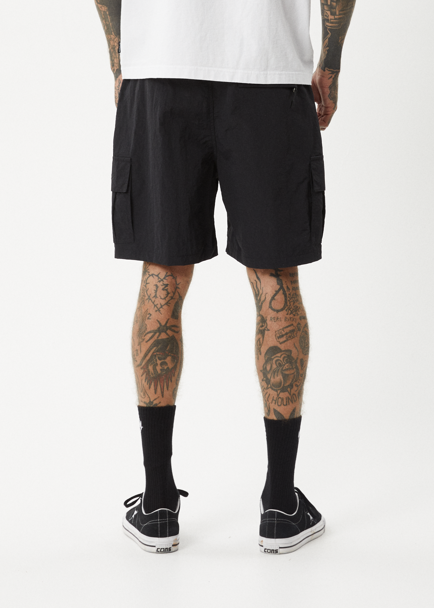 AFENDS Mens Bound - Cargo Short 20" - Black