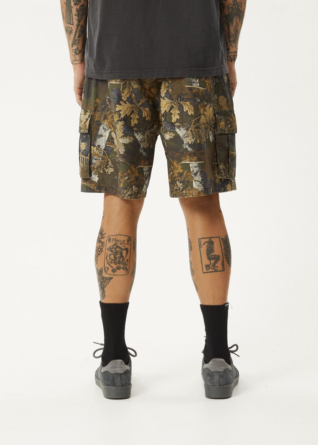 AFENDS Mens Ninety Eights Cargo - Oversized Cargo Short 20 Inch - Find Me 