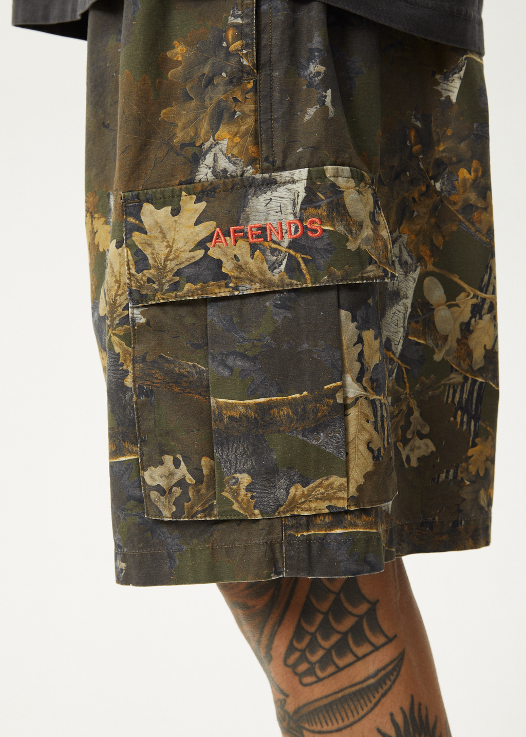 AFENDS Mens Ninety Eights Cargo - Oversized Cargo Short 20" - Find Me