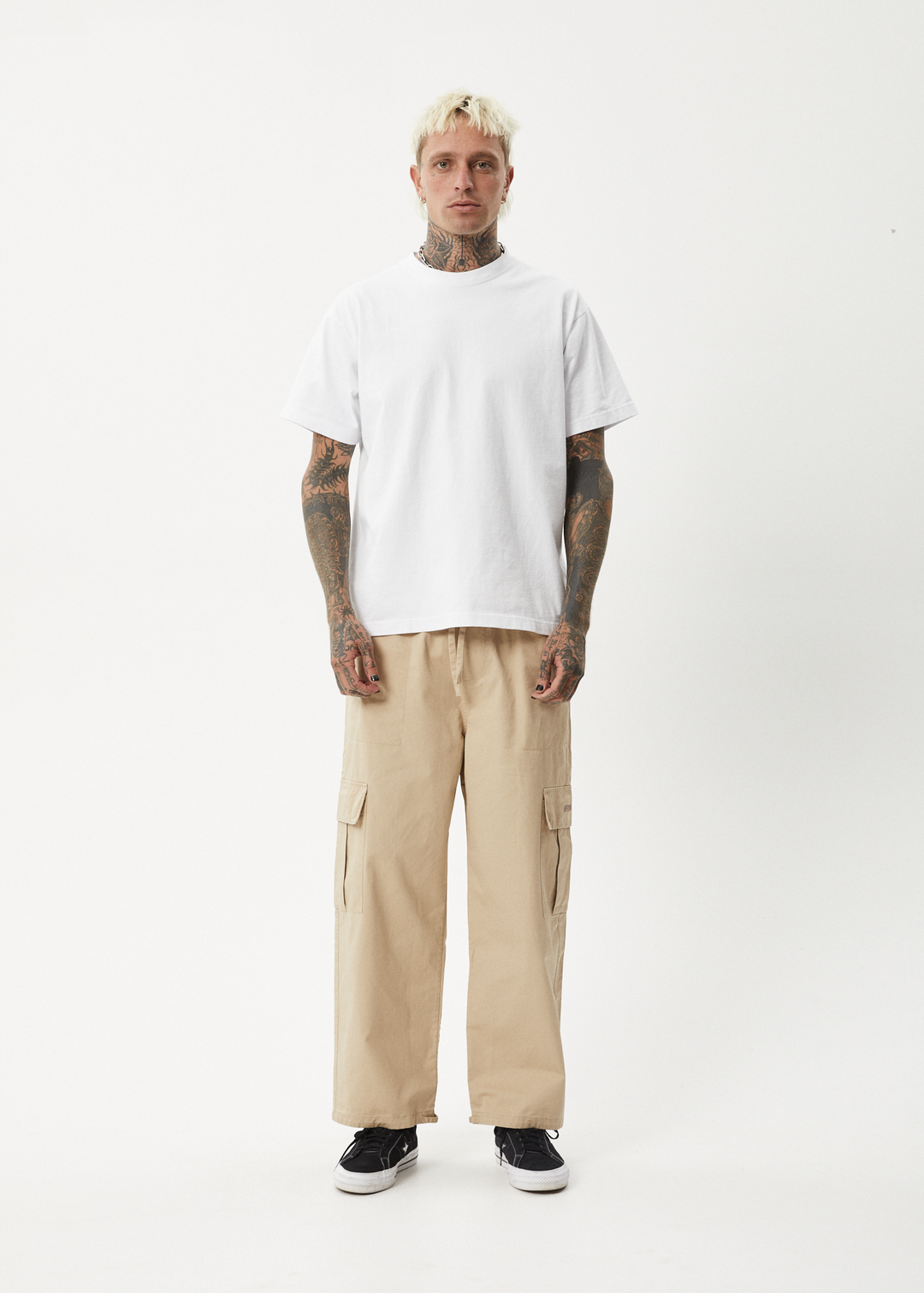 AFENDS Mens Atlas - Twill Cargo Pants - Taupe 