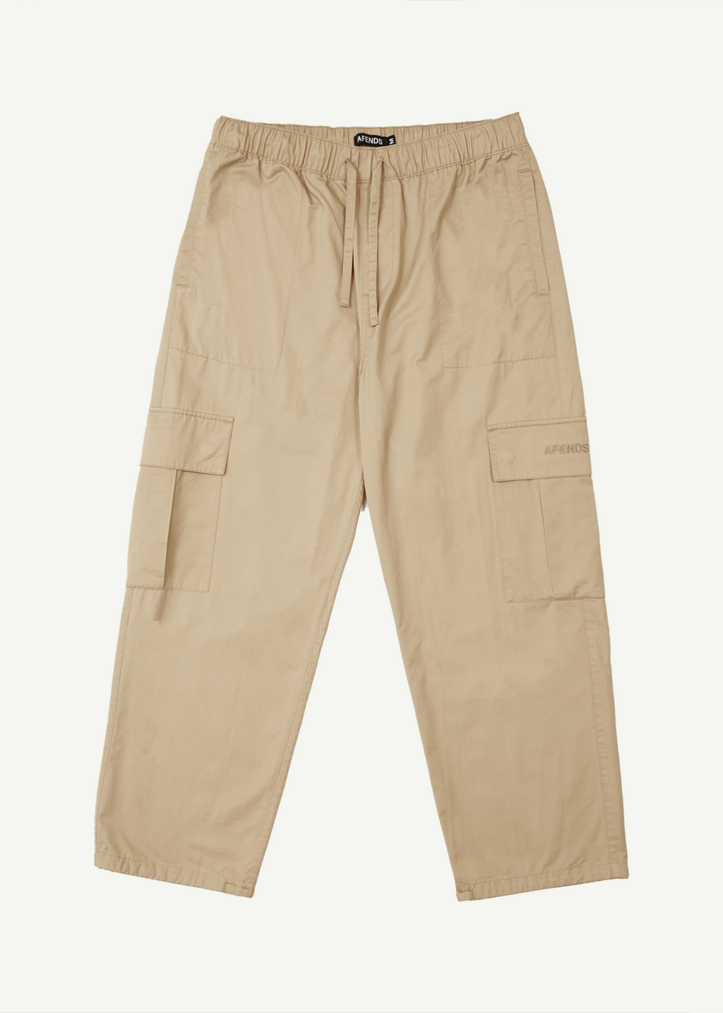 AFENDS Mens Atlas - Twill Cargo Pant - Taupe