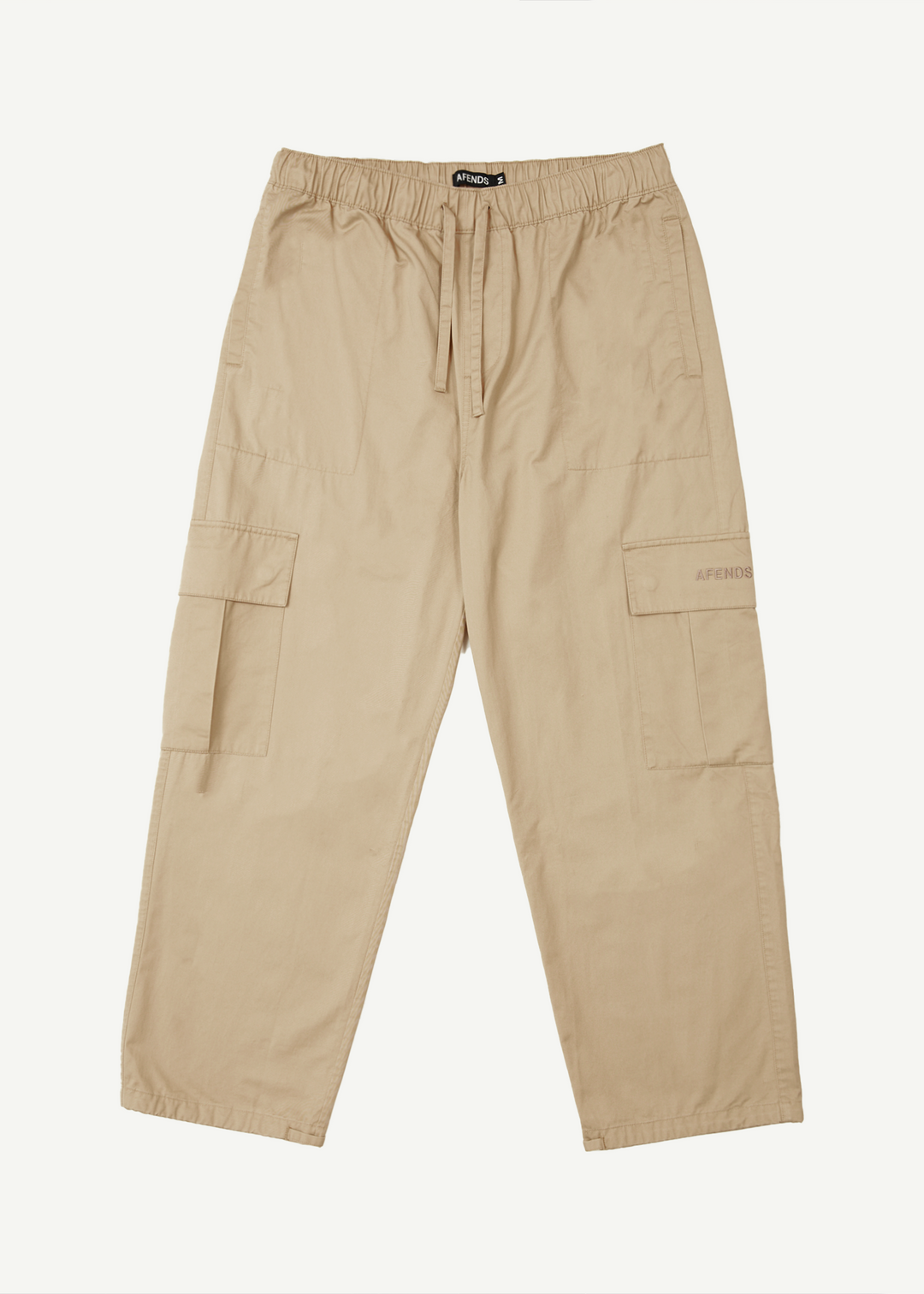 AFENDS Mens Atlas - Twill Cargo Pants - Taupe 