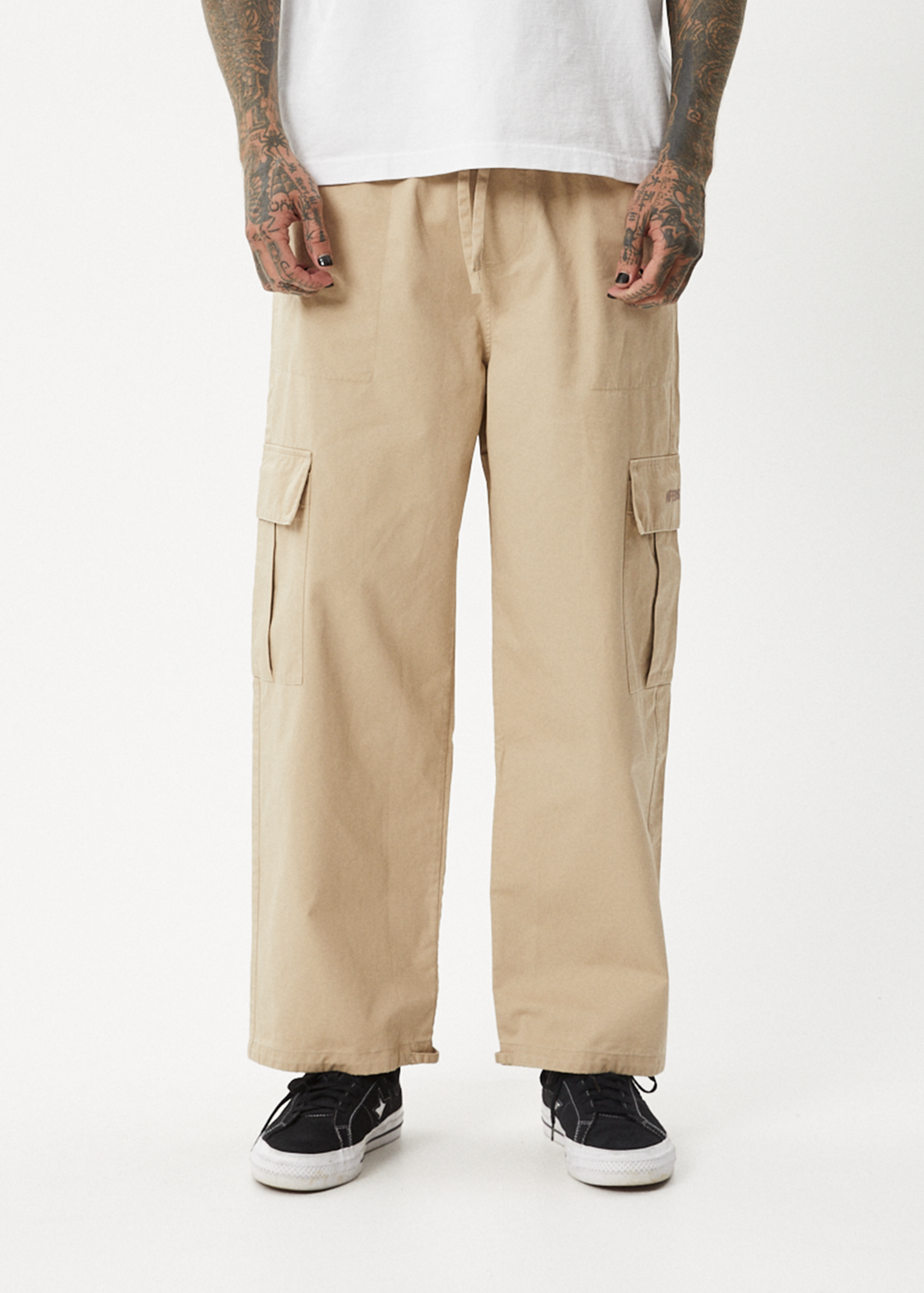 AFENDS Mens Atlas - Twill Cargo Pants - Taupe 