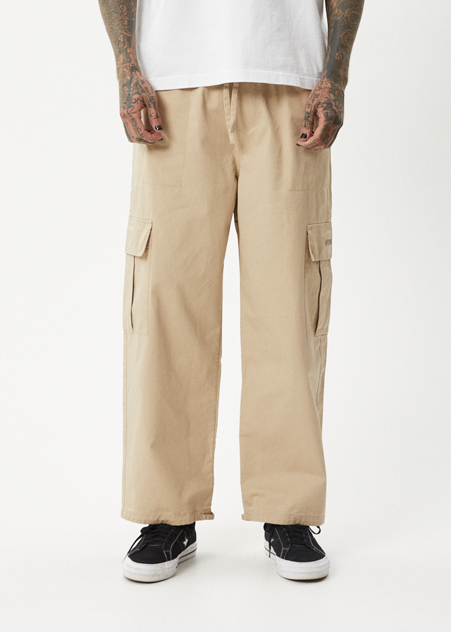 AFENDS Mens Atlas - Twill Cargo Pant - Taupe
