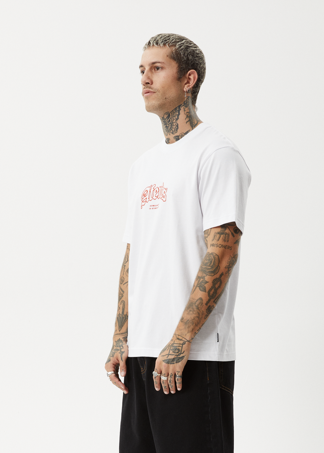 AFENDS Mens Home - Retro Fit Tee - White 