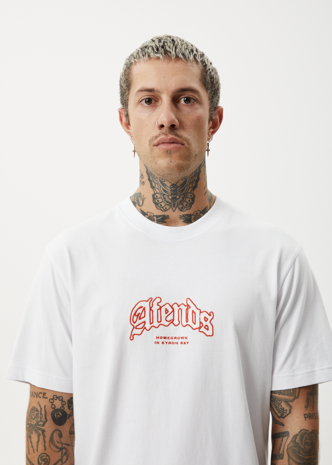 AFENDS Mens Home - Retro Fit Tee - White 