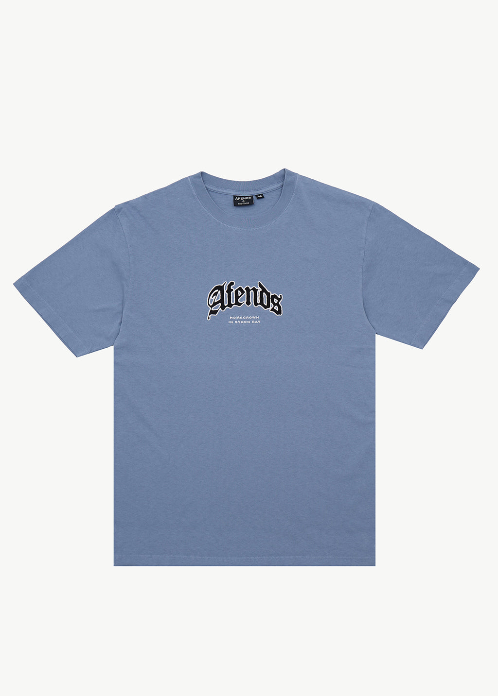 AFENDS Home - Retro Tee - Washed Slate Blue