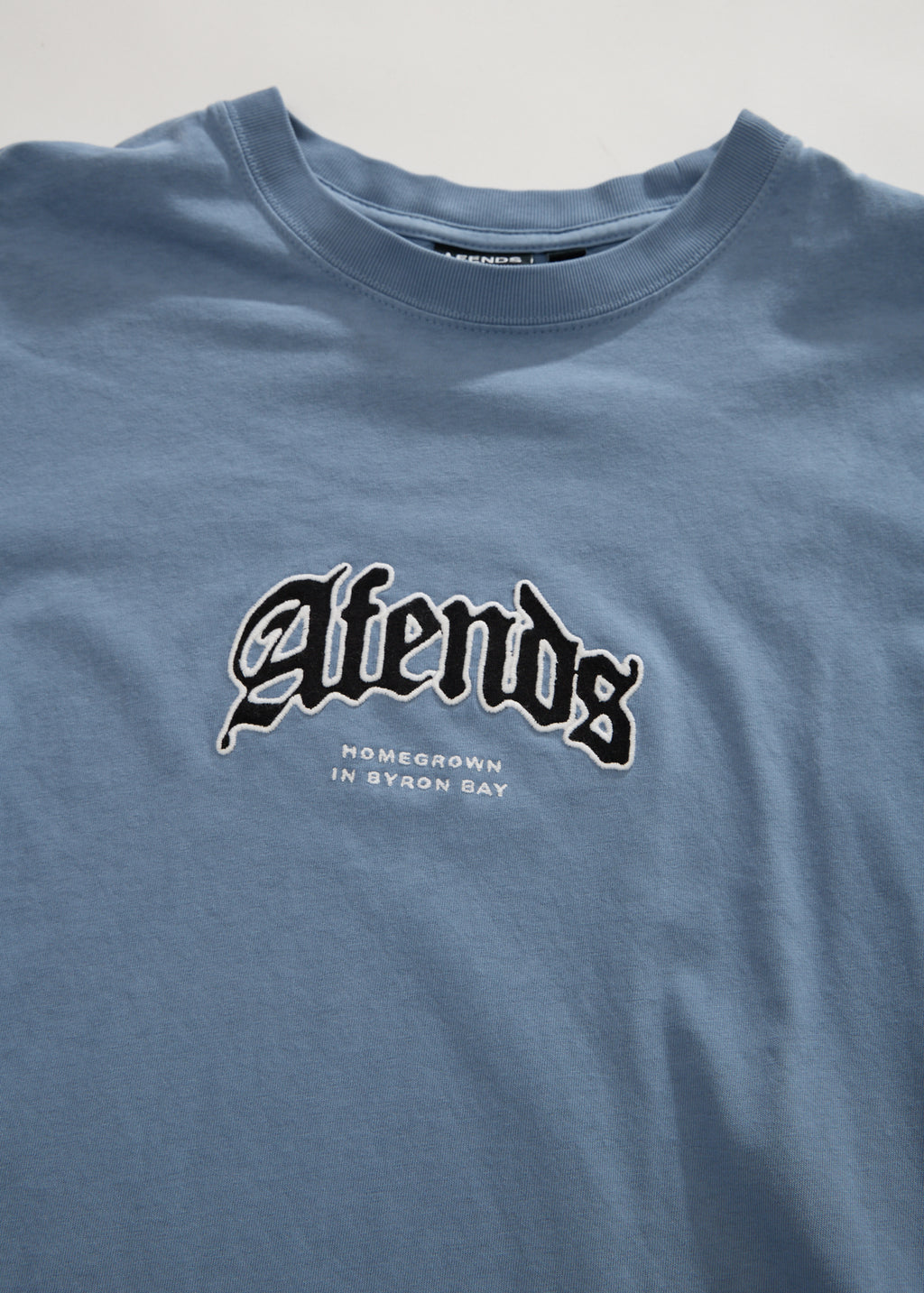 AFENDS Home - Retro Tee - Washed Slate Blue