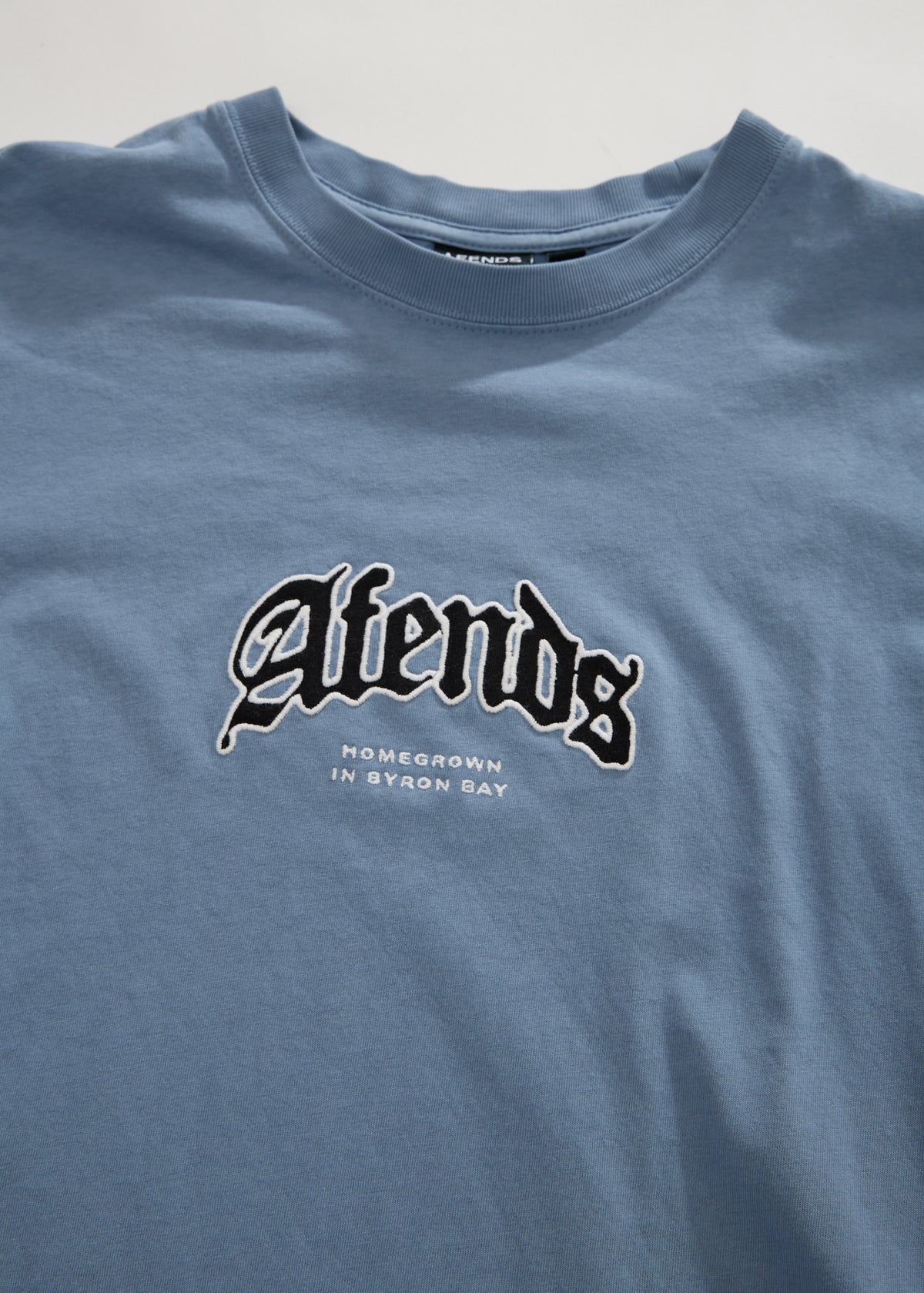 AFENDS Home - Retro Tee - Washed Slate Blue