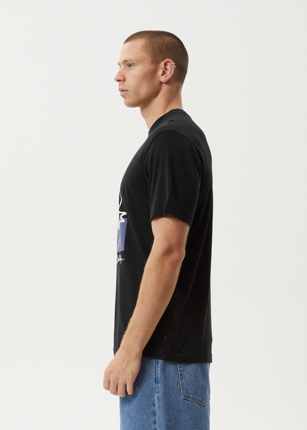 AFENDS Mens Zen Feeling - Retro Fit Tee - Black 