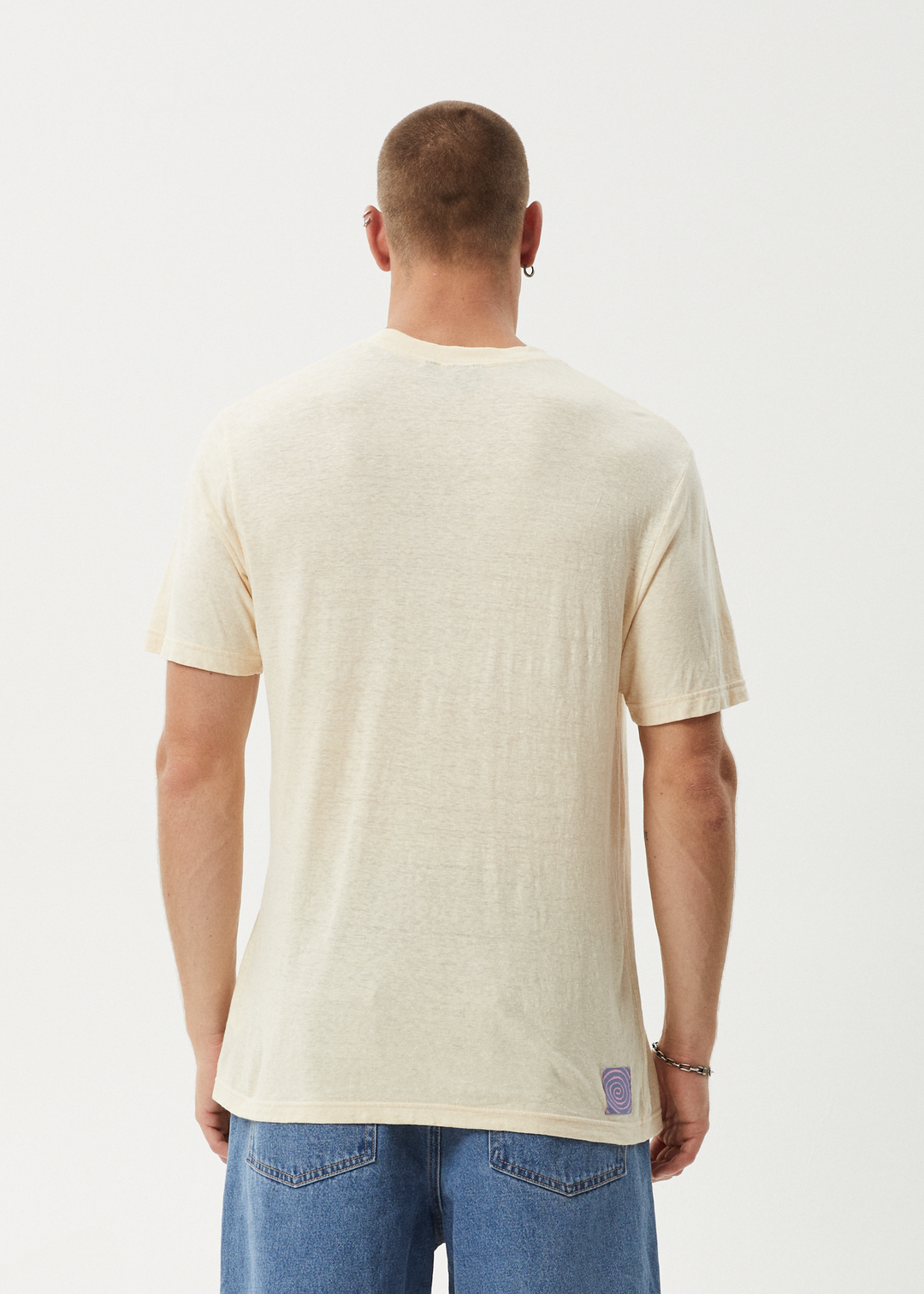 AFENDS Mens Zen Feeling - Retro Fit Tee - Sand 