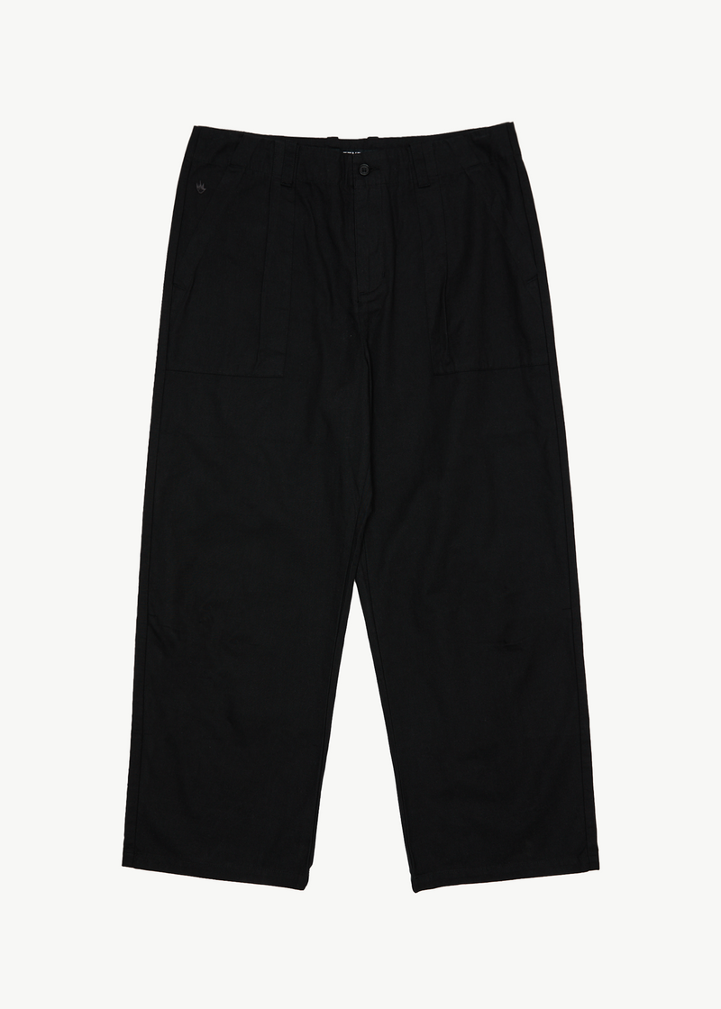 AFENDS Mens Glider - Pleated Pant - Black