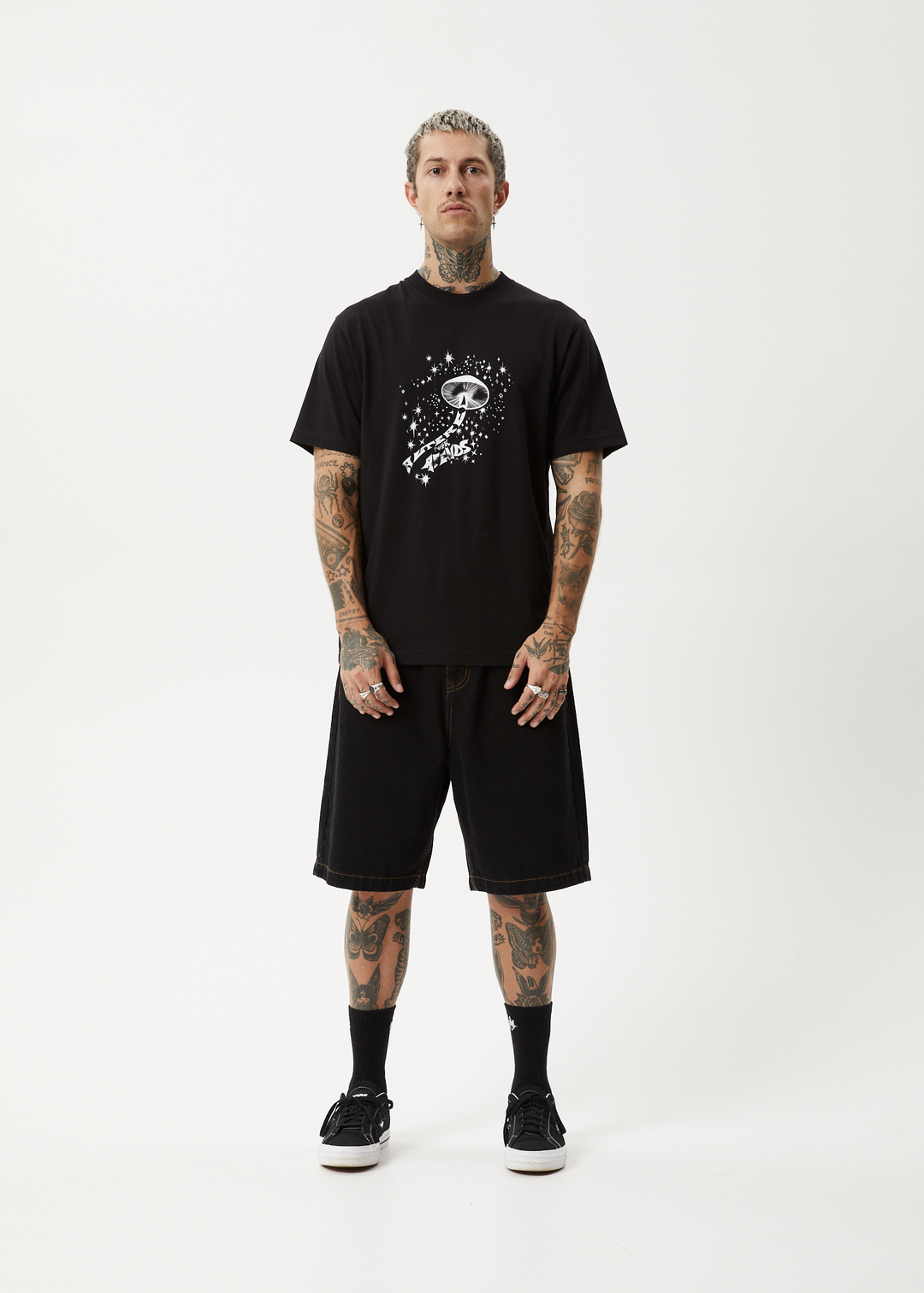 AFENDS Mens Carpet Ride - Retro Fit Tee - Black 