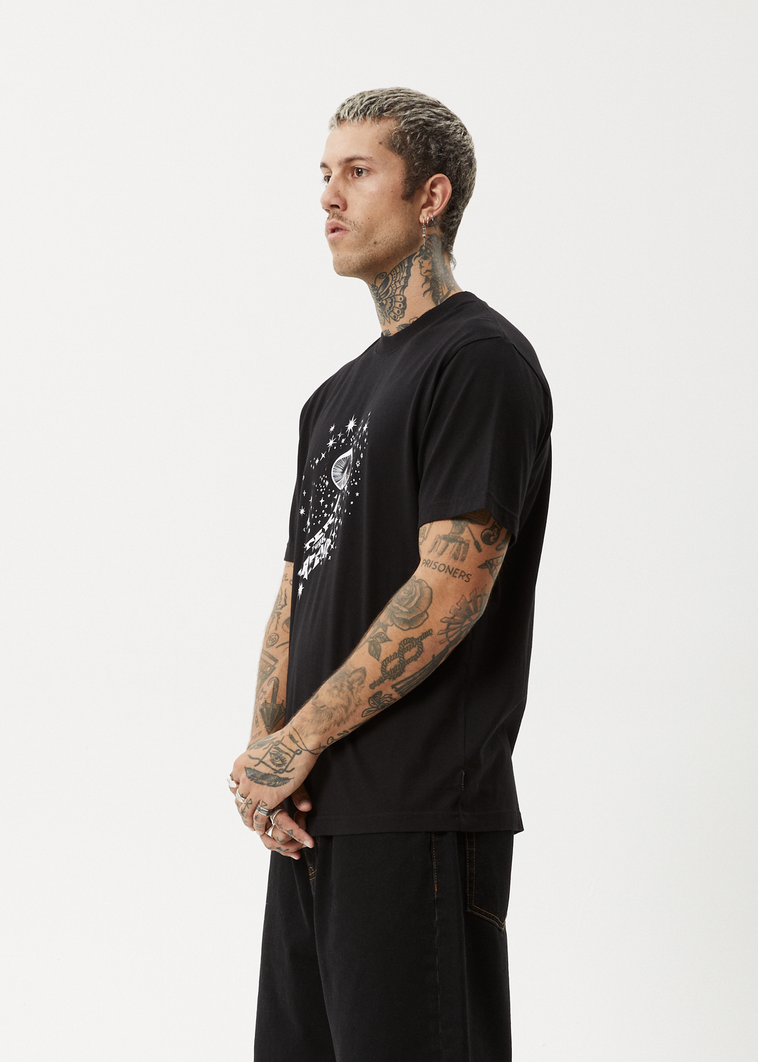 AFENDS Mens Carpet Ride - Retro Fit Tee - Black 