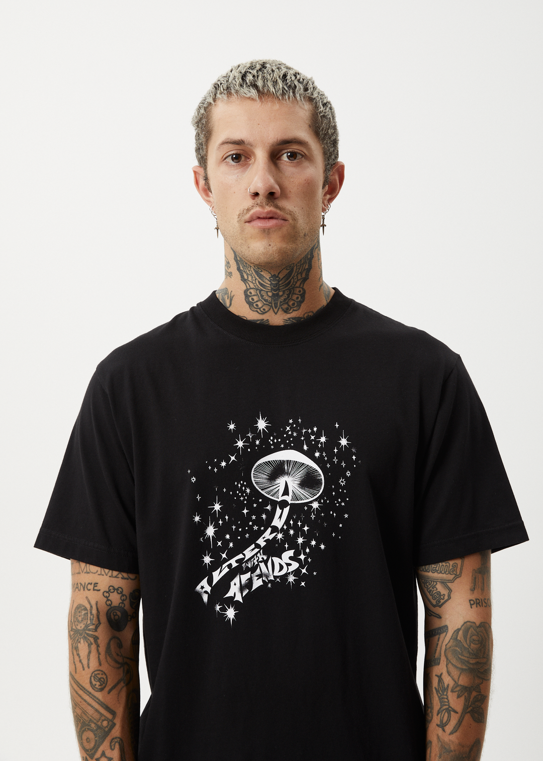 AFENDS Mens Carpet Ride - Retro Fit Tee - Black 