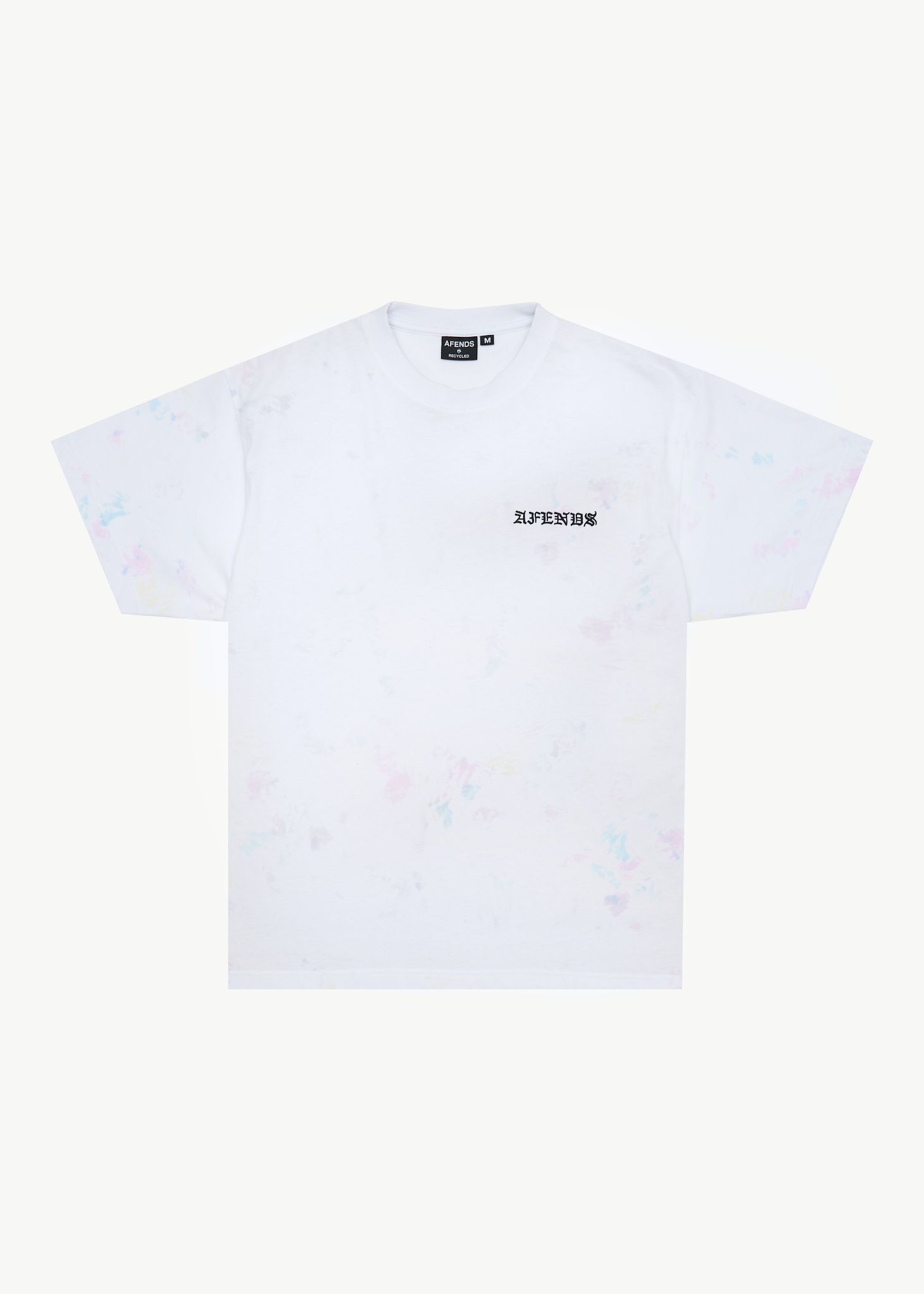 AFENDS Mens Tie Die - Boxy Tee - White