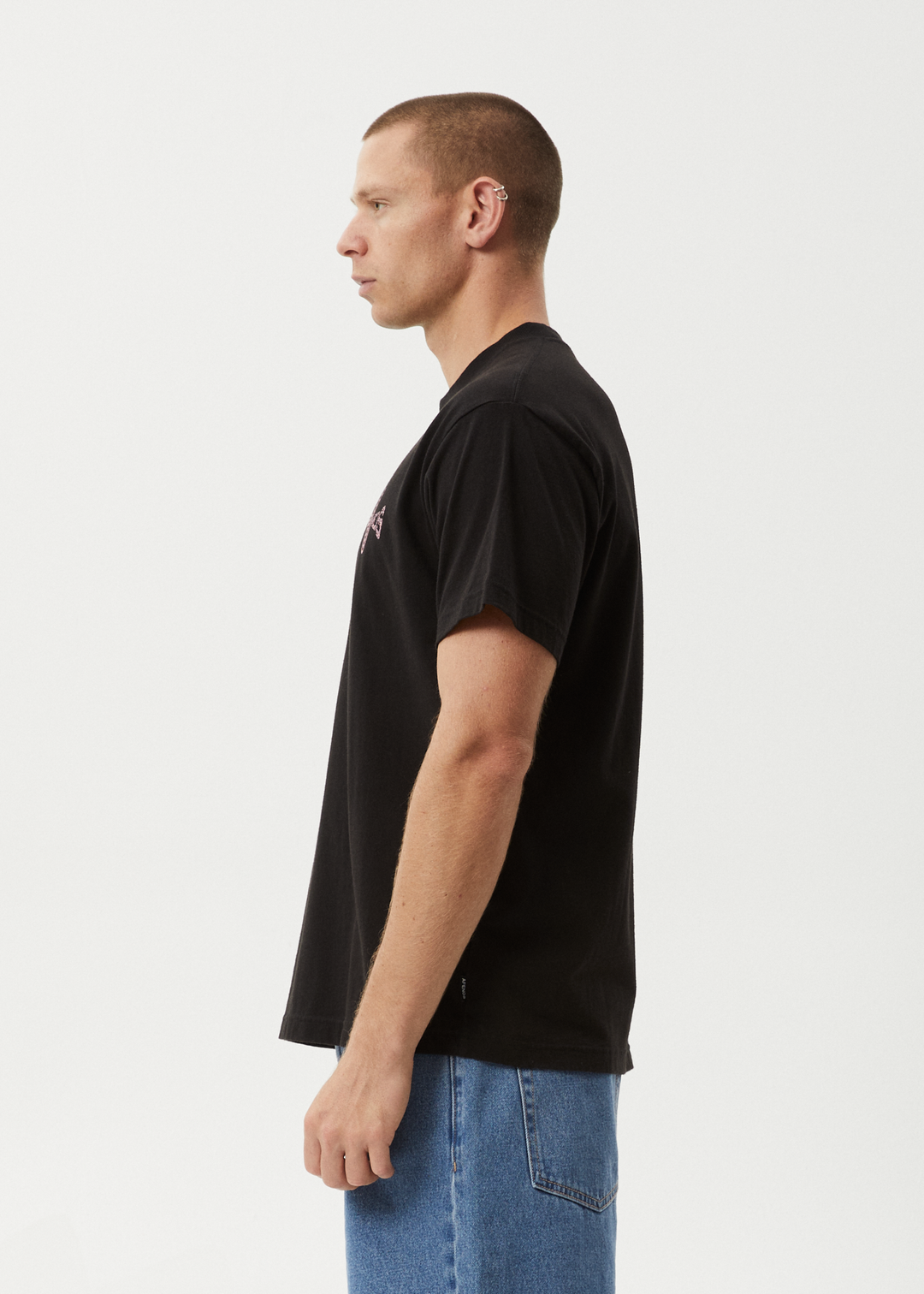 AFENDS Mens Altered - Heavy Weight Boxy Fit Tee - Black 